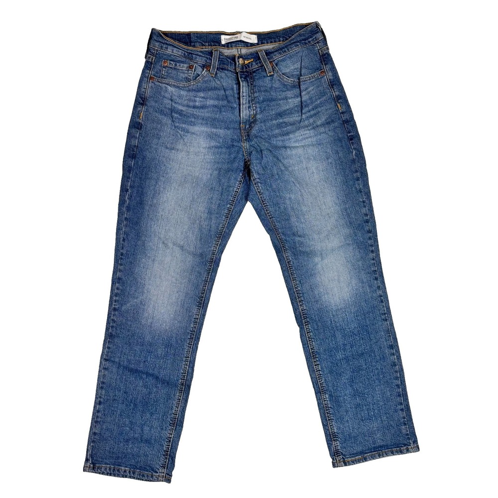 Levis Strauss Co Signature Jeans 30x30 Mens Blue S67 Athletic Denim Straight Leg